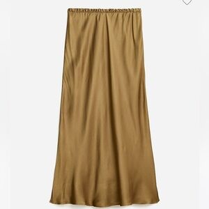 J. Crew Side-Slit Pull-On Skirt in Luster Crepe